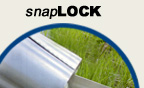 snapLOCK gutter downspout extension flip-up fastener system